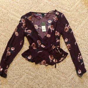 Floral Maroon Top